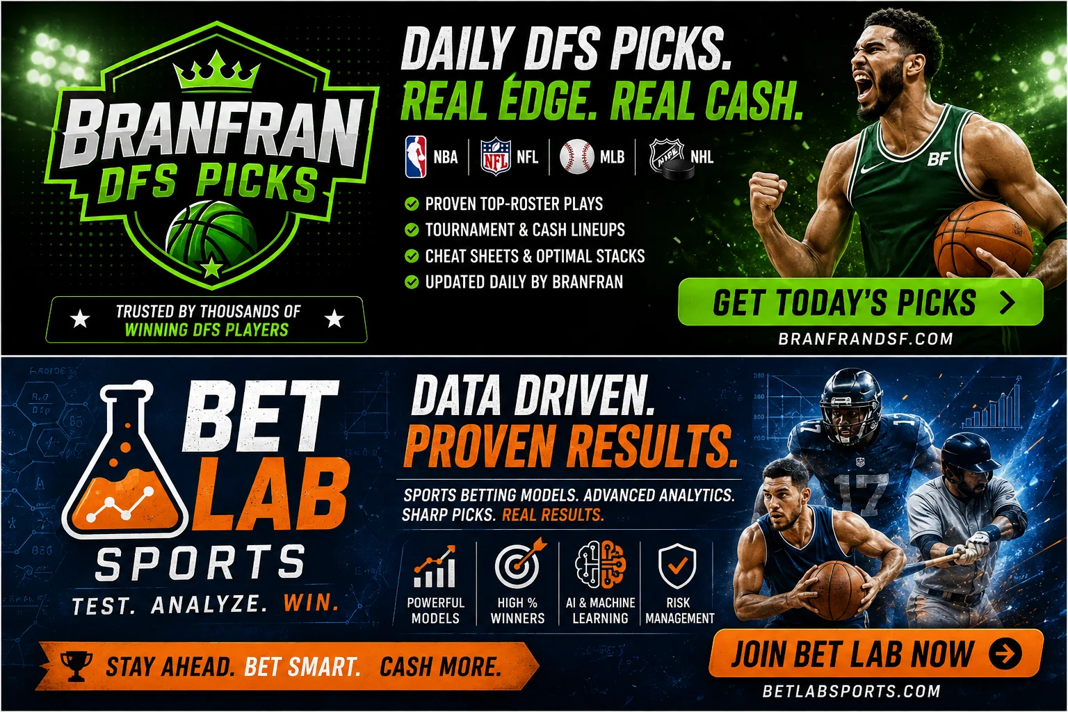 BranFran DFS Picks and Bet Labs Sports