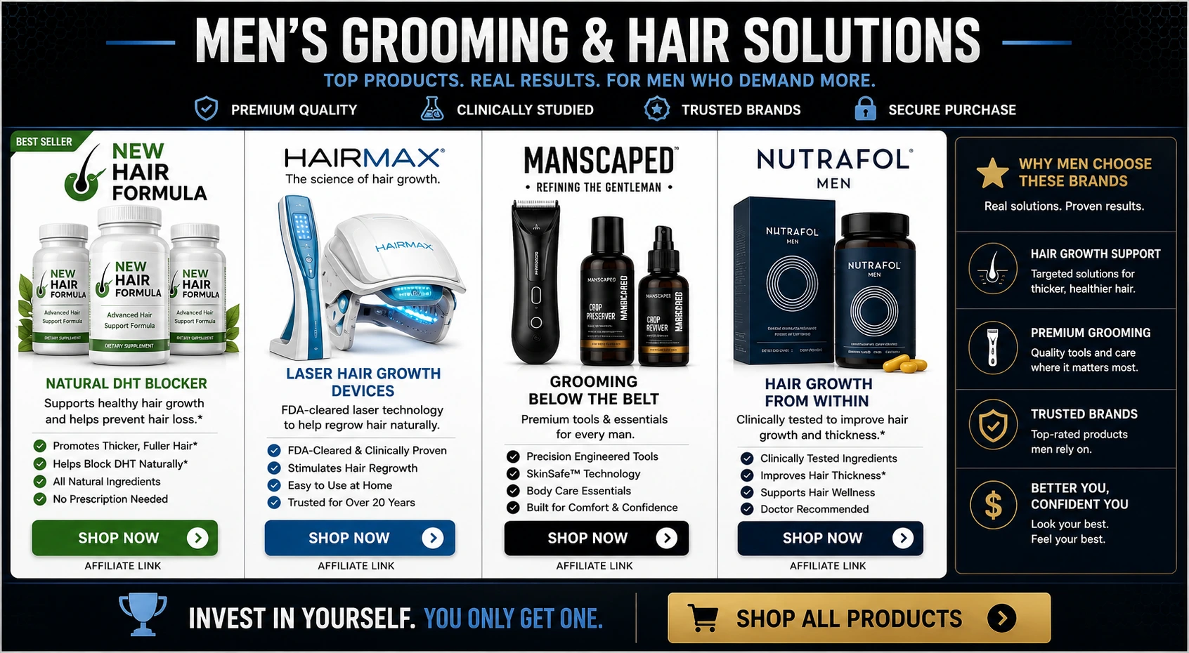 Men's Grooming and Hair Solutions