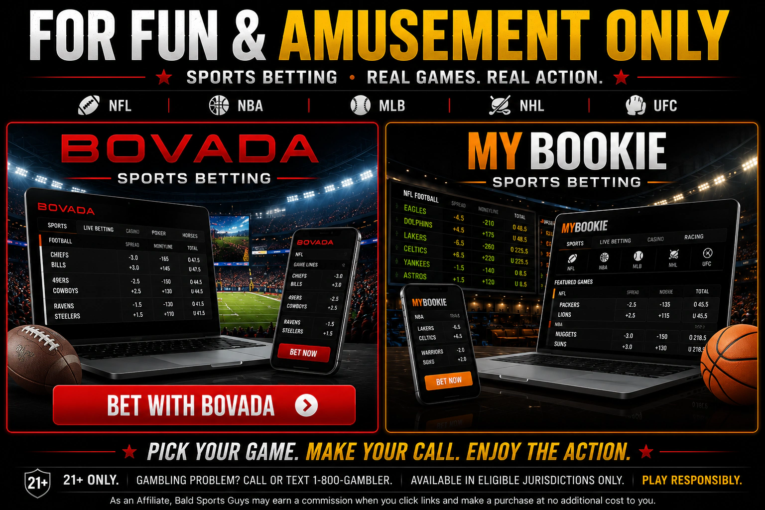 For Fun and Amusement Only — Bovada and MyBookie