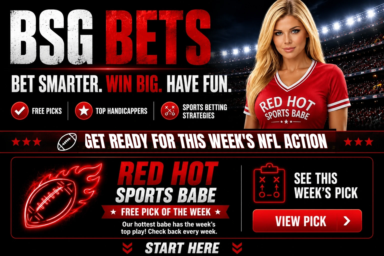 Red Hot Sports Babe - free sports betting pick of the week